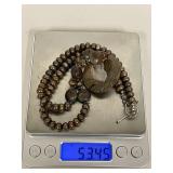 Sterling Silver Necklace with Fossil Pendant