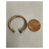 Sterling Silver 925 Mixed Metal Hoop Earrings