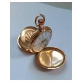 American Waltham Pocket Watch Gold Filled Engraved Antique - Ticking, No Guarantee to Keep Time