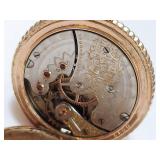 American Waltham Pocket Watch Gold Filled Engraved Antique - Ticking, No Guarantee to Keep Time