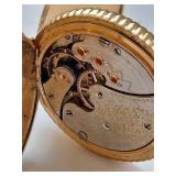 American Waltham Pocket Watch Gold Filled Engraved Antique - Ticking, No Guarantee to Keep Time