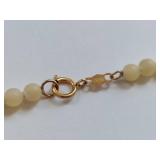 14K Gold Clasp Bead Necklace Elegant Design