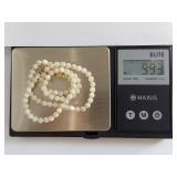 14K Gold Clasp Bead Necklace Elegant Design