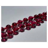 Garnet Bead Necklace with 14K Gold Clasp - Elegant