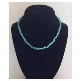 18k Gold and Apatite Bead Necklace