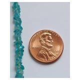 18k Gold and Apatite Bead Necklace