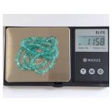 18k Gold and Apatite Bead Necklace