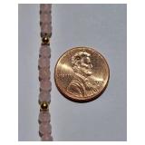 14k Gold Clasp, Bead and Multi Color Gemstone Beaded Necklace