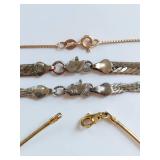 Mixed Metals, Sterling Silver & Gold Vermeil Jewelry Lot