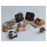 Vintage Cufflinks and Tie Pins Collection Set