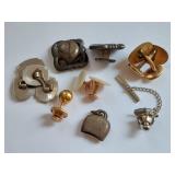 Vintage Cufflinks and Tie Pins Collection Set