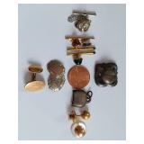 Vintage Cufflinks and Tie Pins Collection Set