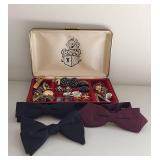 Vintage Cufflinks, Tie Clips & Bow Ties Set