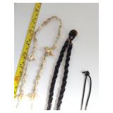 Bohemian Necklace Lot Wood Shell Bead Handcrafted