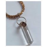 Sterling Silver Necklace with Crystal Pendant