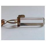 Sterling Silver Necklace with Crystal Pendant