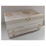 Vintage Jewelry Box with Assorted Costume Jewelry