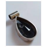 Teardrop Iolite Pendant in Sterling Silver