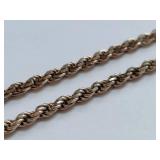 Sterling Silver Rope Necklace 28 Inches