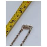 Sterling Silver Rope Necklace 28 Inches