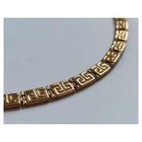 Elegant Greek Key Design Sterling Silver Necklace