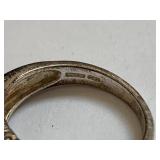 Sterling Silver Ring with Purple Gemstones