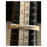 Sterling Silver Ring with Purple Gemstones