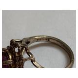 Vintage Sterling Silver Amethyst Ring