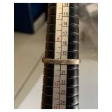 Sterling Silver Ring with Faceted Orange Gemstone