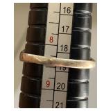 Vintage Sterling Silver Ring, Onyx & Marcasite