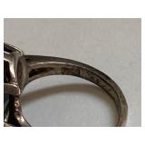 Vintage Sterling Silver Smoky Quartz Ring