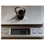 Vintage Sterling Silver Smoky Quartz Ring