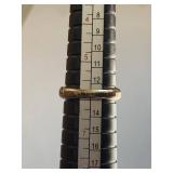 Vintage Sterling Silver Ring, Blue Gem