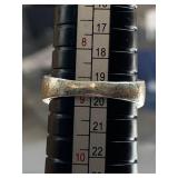 Sterling Silver Inlay Ring - 925 Marked