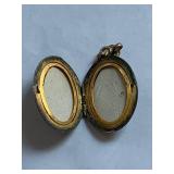 Vintage Sterling Silver Floral Locket Pendant