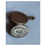 Vintage Sterling Silver Floral Locket Pendant