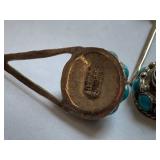 Vintage Sterling Silver Turquoise Earrings Screw-back - Backs Are Alpaca