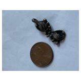 LB Navajo Sterling Silver Pendant Leaf and Floral