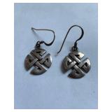 Sterling Silver Celtic Cross Earrings 925 Unique Design