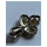 Sterling Silver Multicolor Gemstone Pendant