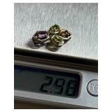 Sterling Silver Multicolor Gemstone Pendant