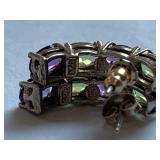 Sterling Silver Amethyst & Peridot Earrings