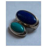 Sterling Silver Lapis Lazuli Turquoise Pendant