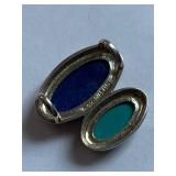Sterling Silver Lapis Lazuli Turquoise Pendant