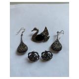 Elegant Sterling Silver Jewelry Set