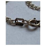 Sterling Silver Necklace with Purple Fluorite Pendant