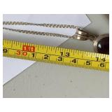 Sterling Silver Necklace with Purple Fluorite Pendant