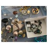 Jewelry Crafting Lot: Costume, Some Gold & Sterling Silver Findings