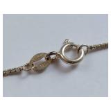 Sterling Silver Blue Stone Pendant and Earrings Set