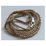 Sterling Silver 24" Venetian Sparkling Chain Necklace
